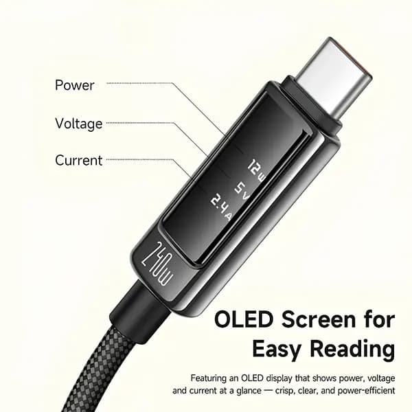 کابل شارژ دوسر تایپ سی 240 وات 1.2 متر Mcdodo Cab Vision CA-8900 — تصویر ۸