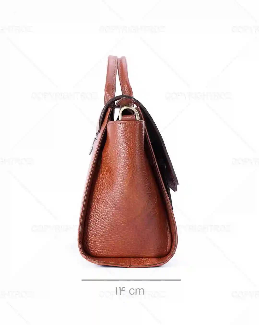 کیف دوشی زنانه چرم طبیعی طرح دیان مدل 1476 — تصویر ۵