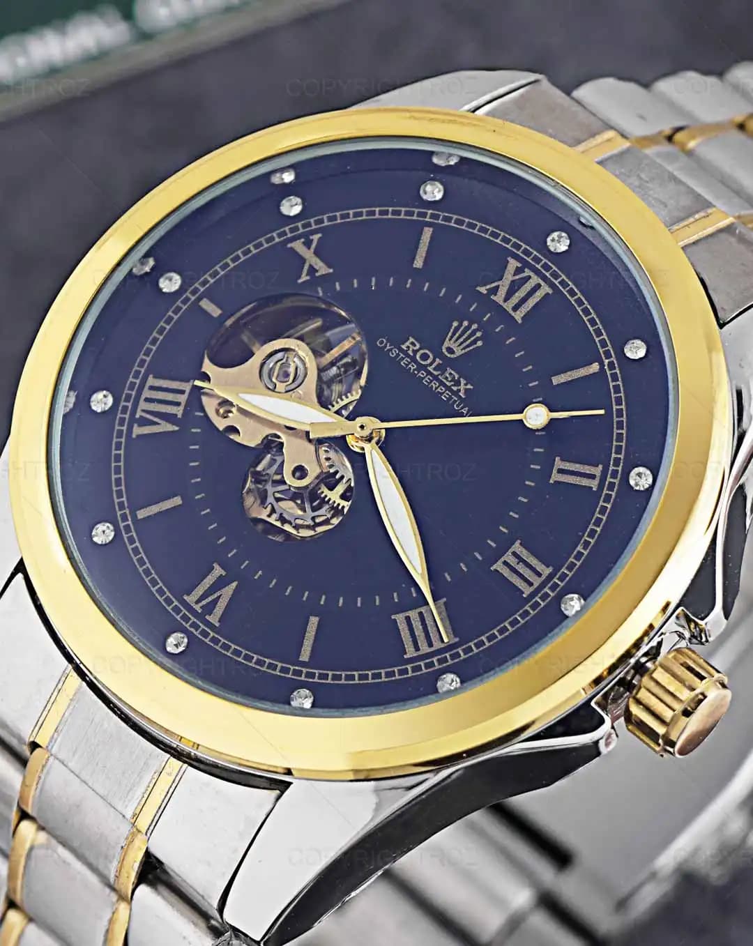 ساعت مچی مردانه اتوماتیک رولکس ROLEX طرح اسکلتون مدل 1392 — تصویر ۱۱