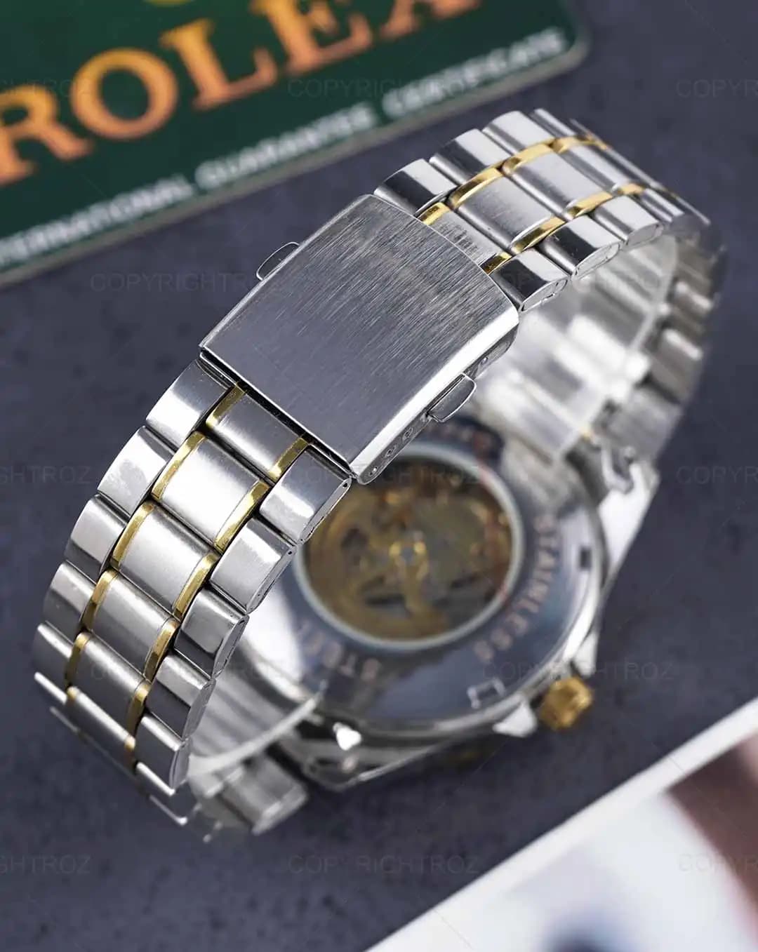 ساعت مچی مردانه اتوماتیک رولکس ROLEX طرح اسکلتون مدل 1392 — تصویر ۷