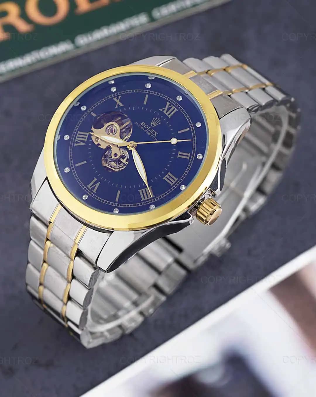 ساعت مچی مردانه اتوماتیک رولکس ROLEX طرح اسکلتون مدل 1392 — تصویر ۸