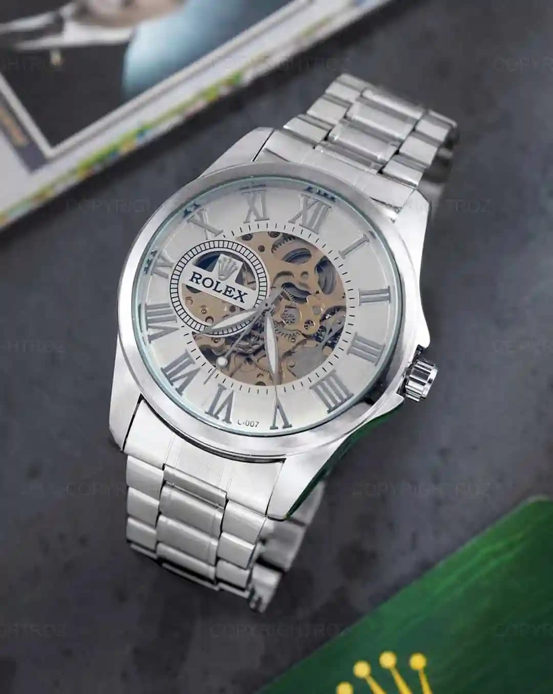 ساعت مچی اتوماتیک و کوکی رولکس ROLEX طرح اسکلتون مدل 1348 — تصویر ۸