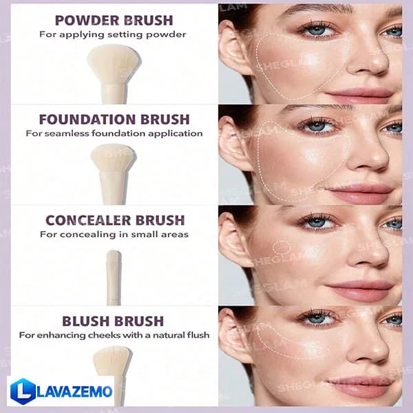 ست براش ۸ عددی اورجینال sheglam مدل Pro Core — تصویر ۴