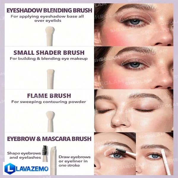 ست براش ۸ عددی اورجینال sheglam مدل Pro Core — تصویر ۳