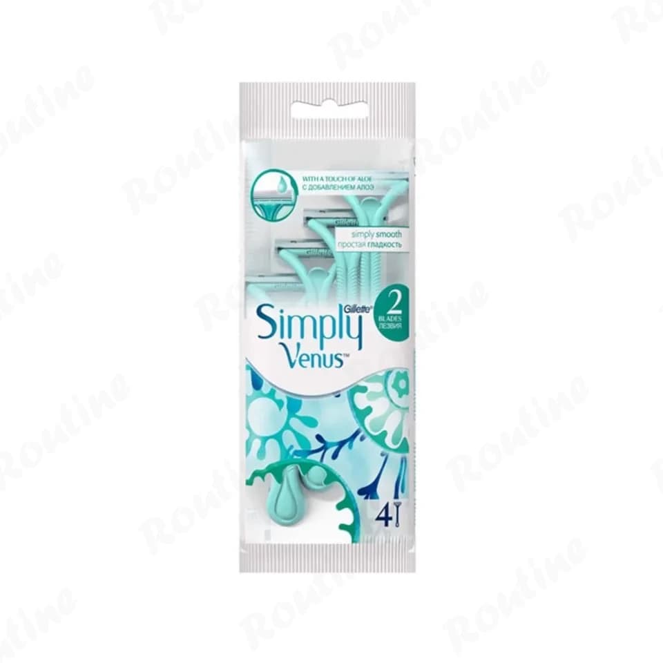 خودتراش زنانه ژیلت مدل Venus Simply 2 بسته 4 عددی — تصویر ۳