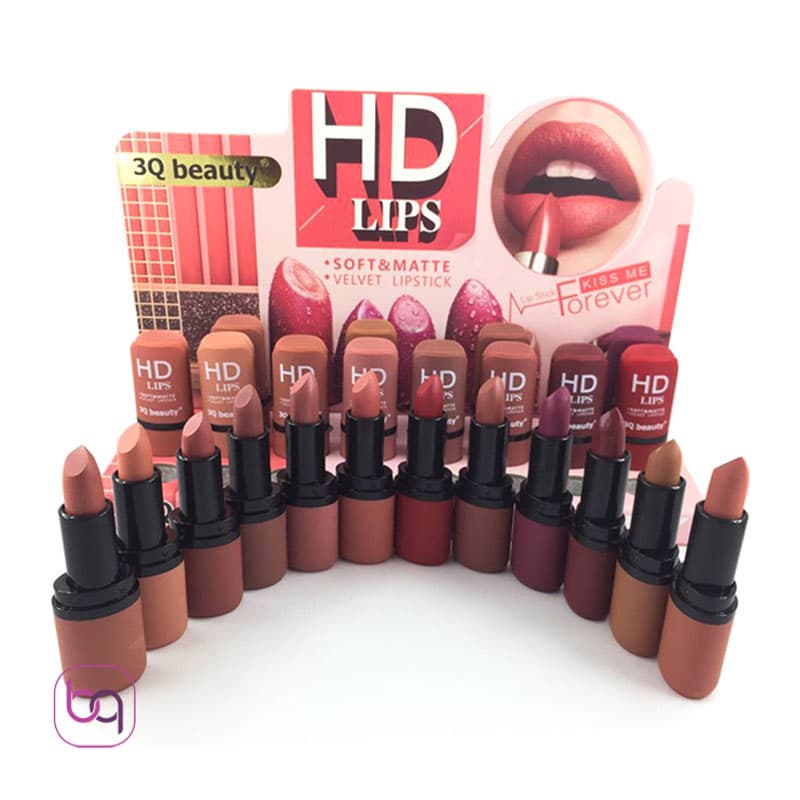 رژ لب مایع اورجینال 3qbeauty پک 12 عددی 1 — تصویر ۱۲