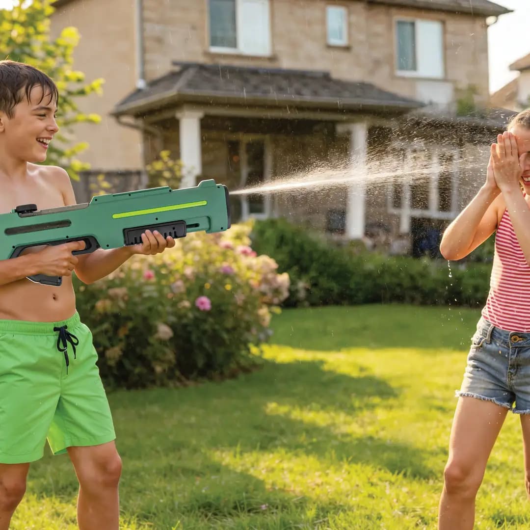 تفنگ آب پاش شارژی اتوماتیک و دستی گرین لاین Green Lion GN65-Dual-Nozzle Water Gun — تصویر ۱۲