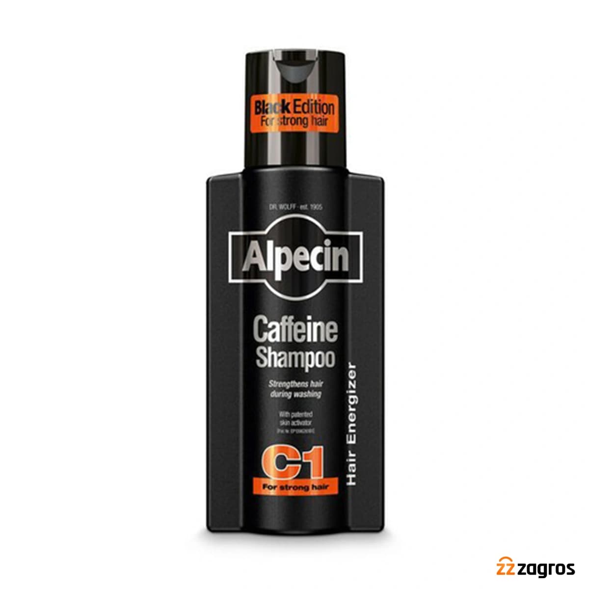 شامپو ضد ریزش آلپسین مشکی مدل CAFFEINE SHAMPOO C1 حجم 250 میل — تصویر ۲