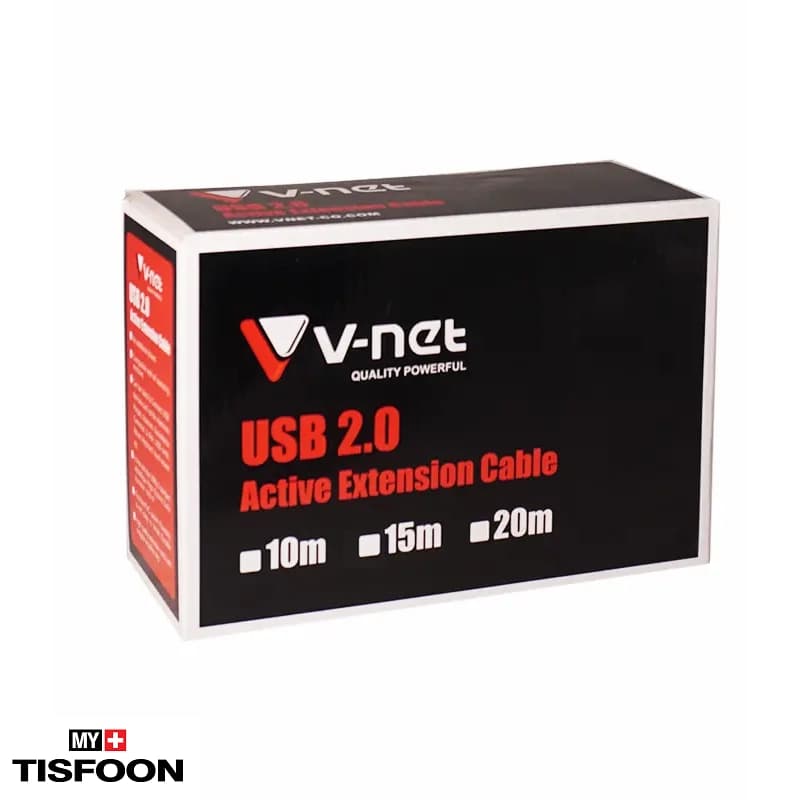 کابل افزایش طول USB 2.0 وی نت مدل V-CUE20150 طول ۱۵ متر — تصویر ۳