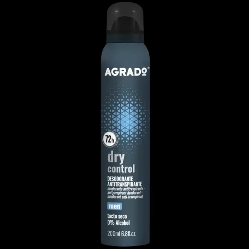 اسپری دئودورانت ضد تعریق مردانه آگرادو Dry Control حجم 200 میل