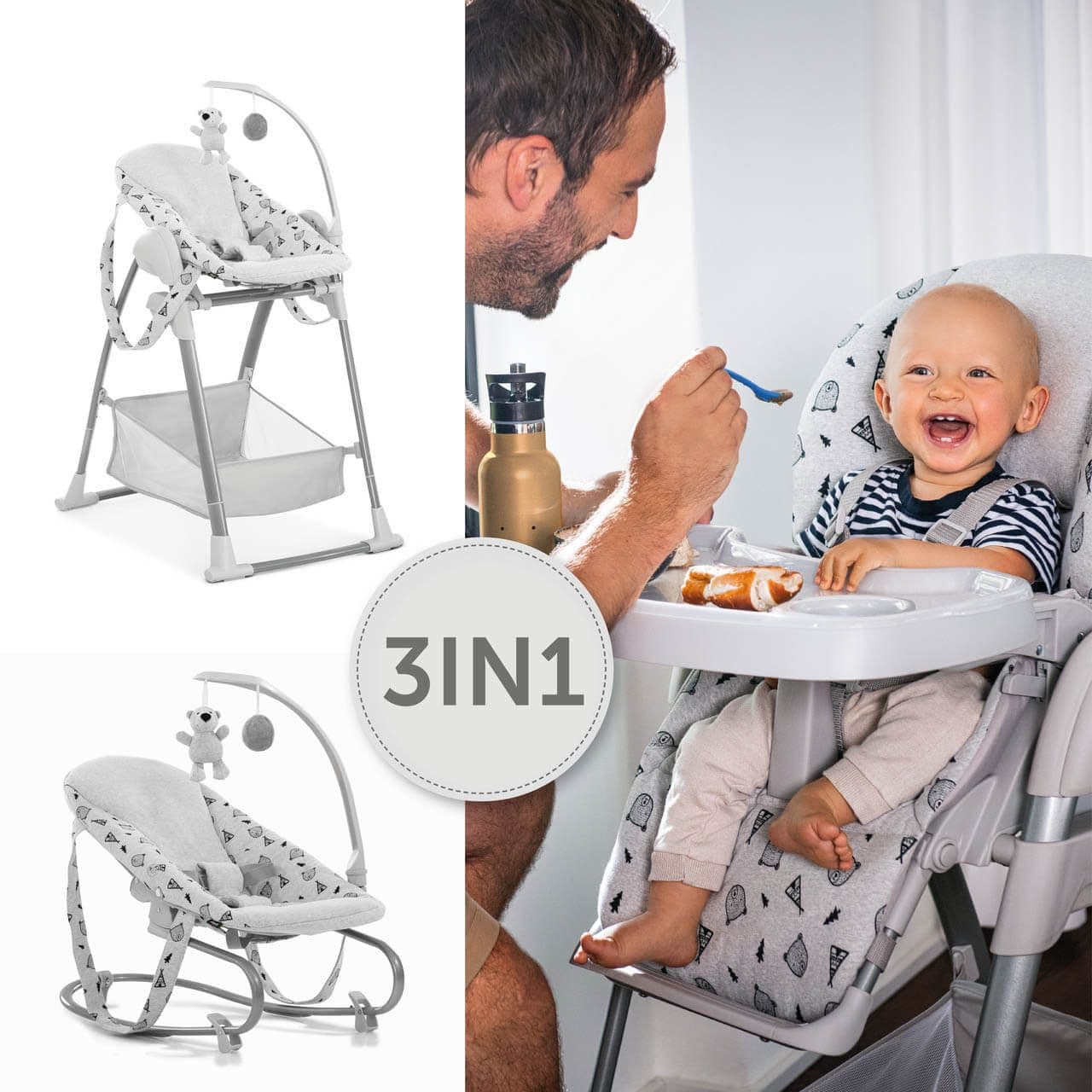 صندلی غذاخوری سه کاره هاوک HAUCK Sit N Relax Birdie — تصویر ۳