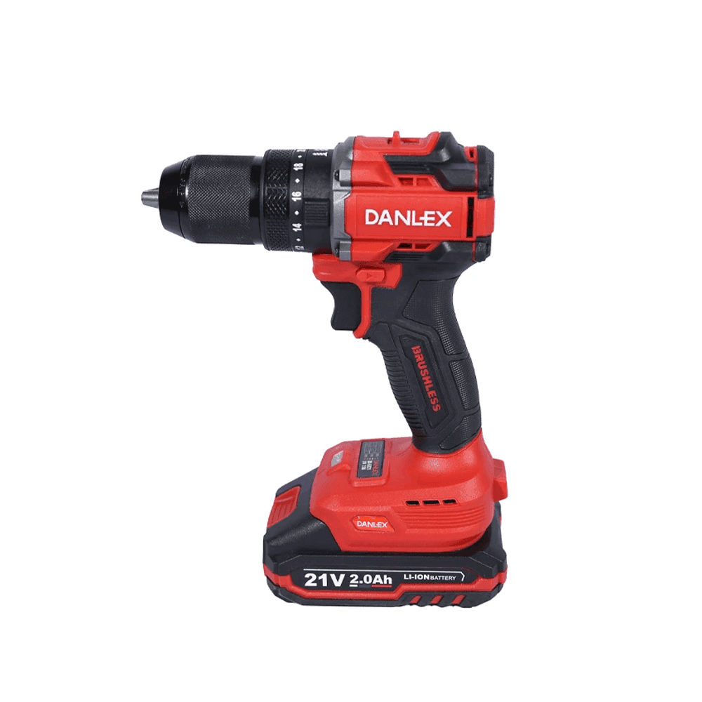 دریل پیچ گوشتی چکشی شارژی براشلس دنلکس 21 ولت مدل DX-6321 — تصویر ۲