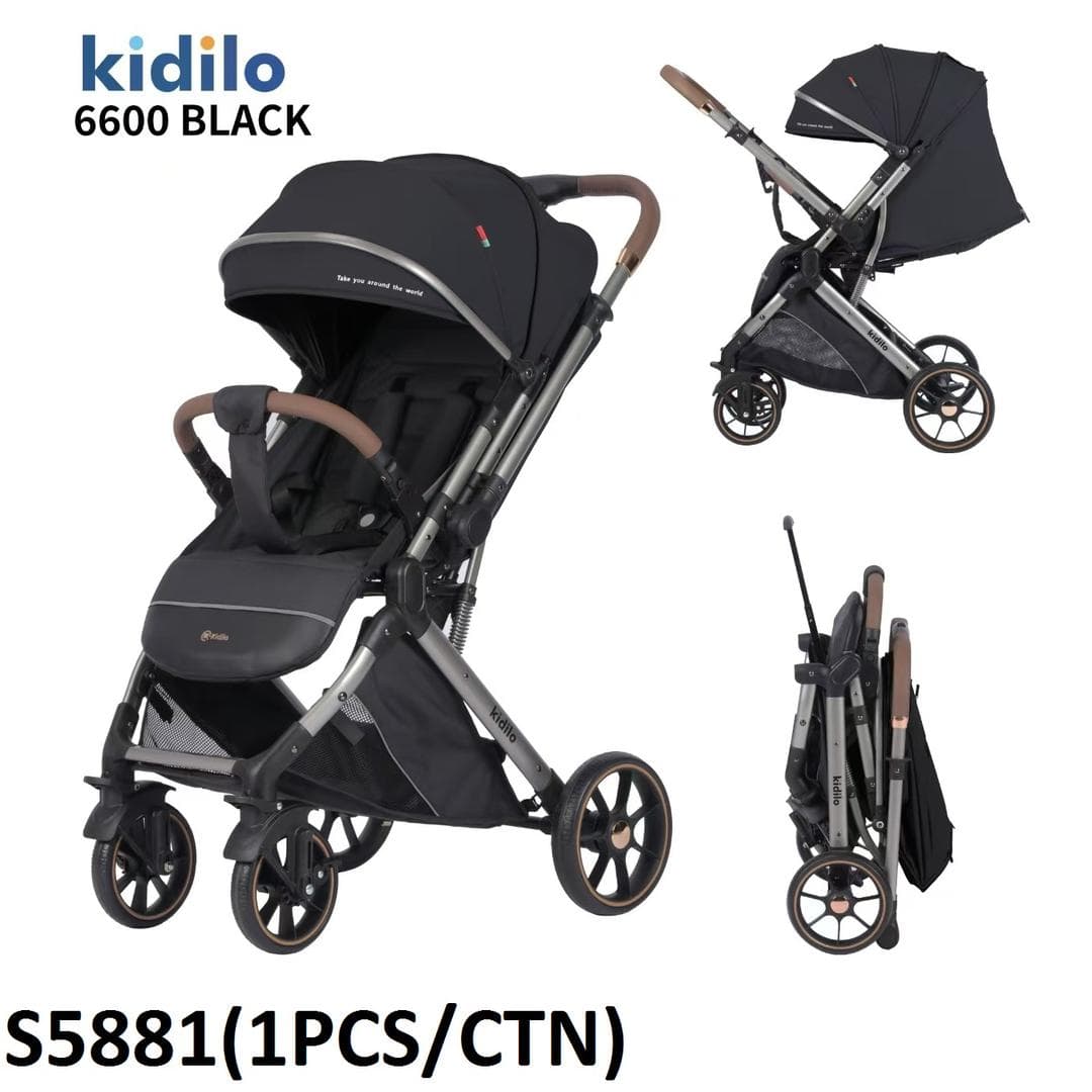 کالسکه دسته دو طرف مسافرتی برند کیدیلو KIDILO مدل 6600 — تصویر ۴