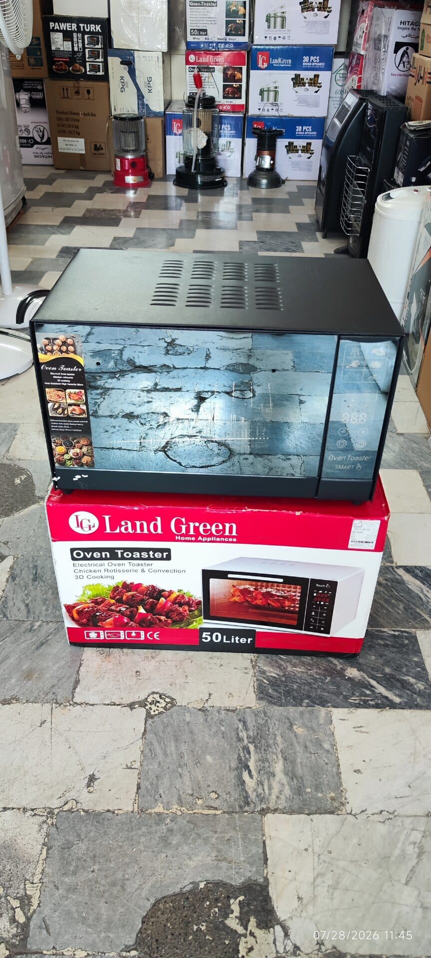 آون توستر لمسی لندگرین Land Green مدل NB4500 ظرفیت 50 لیتر — تصویر ۵