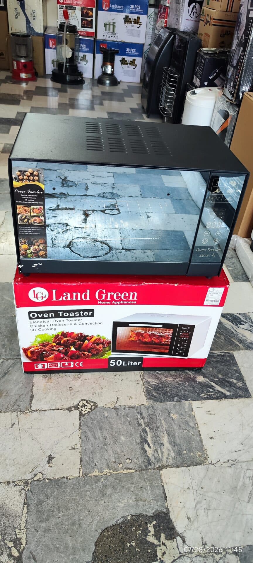 آون توستر لمسی لندگرین Land Green مدل NB4500 ظرفیت 50 لیتر — تصویر ۶