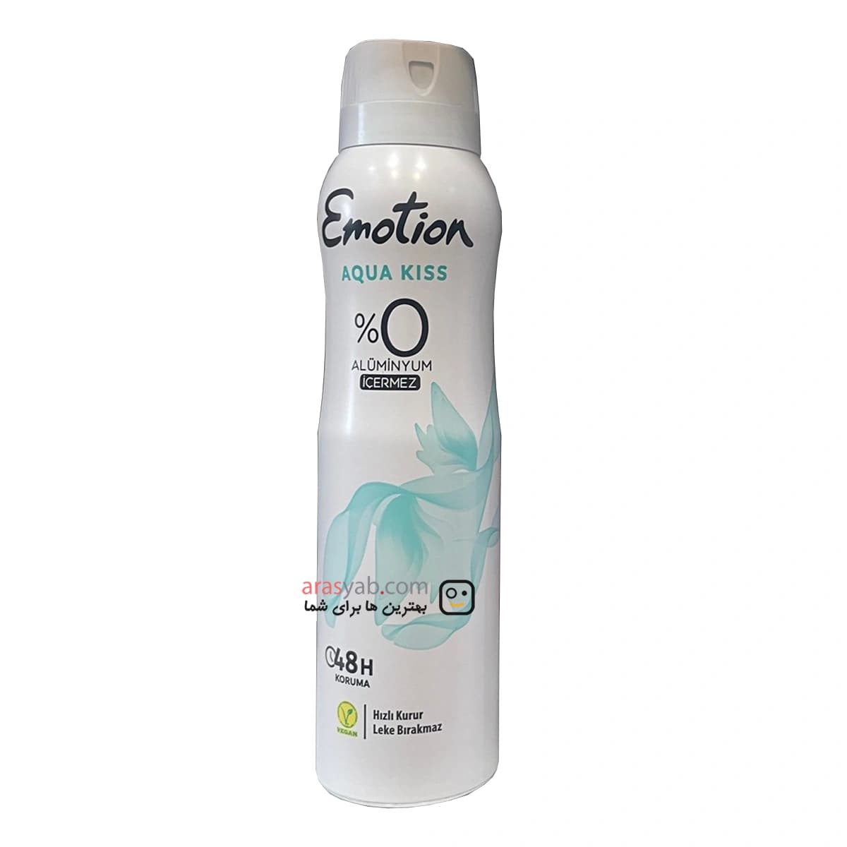 اسپری زنانه ایموشن EMOTION مدل Aqua kiss بدون آلومنیوم با رایحه ملایم حجم 150 میل — تصویر ۲