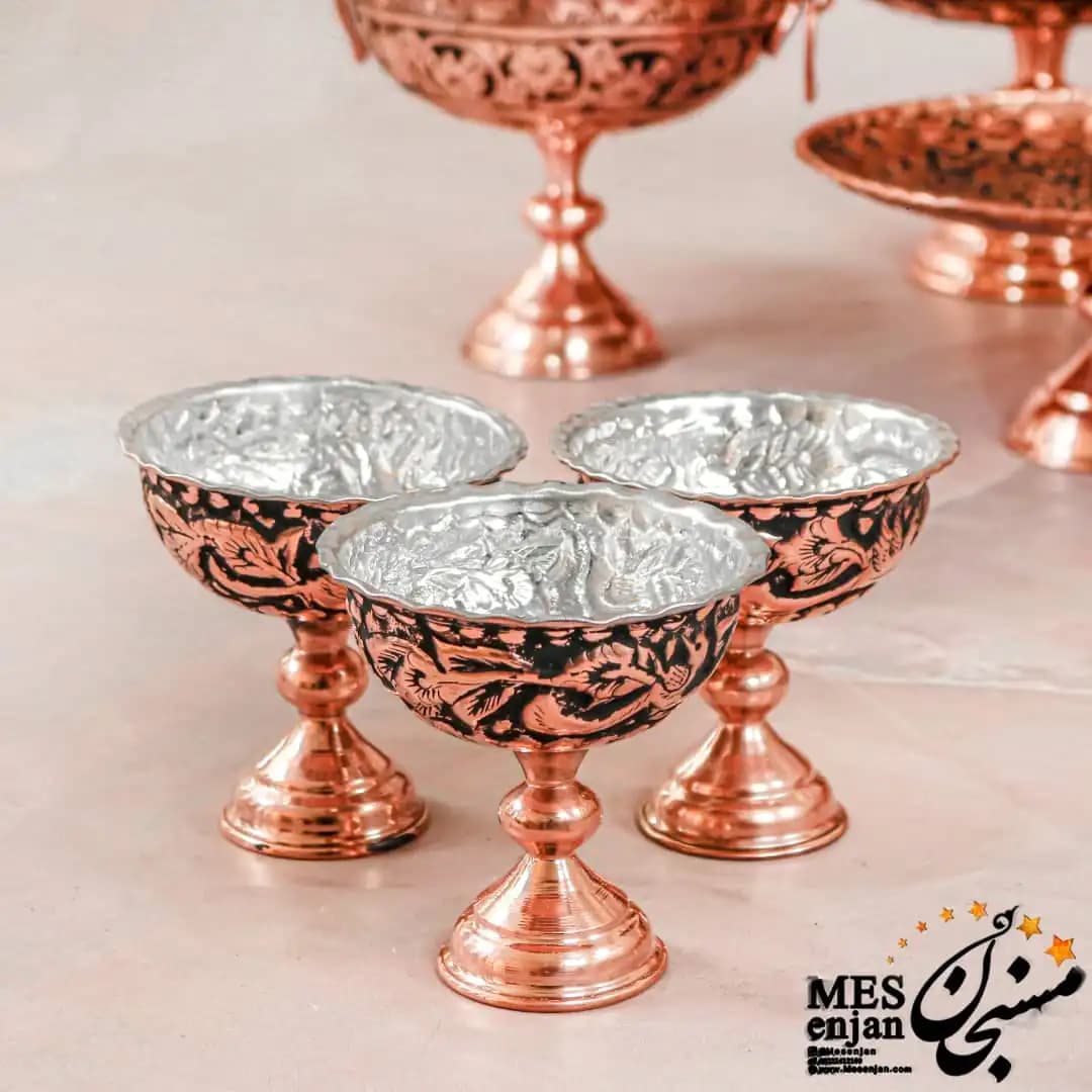 هفت سین و جام آجیل سیاه قلم مسی