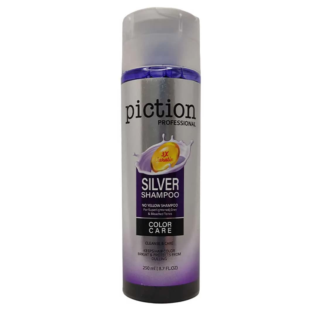 شامپو ضد زردی پیکشن موهای رنگ شده حجم250میلPiction SILVER SHAMPOO — تصویر ۶