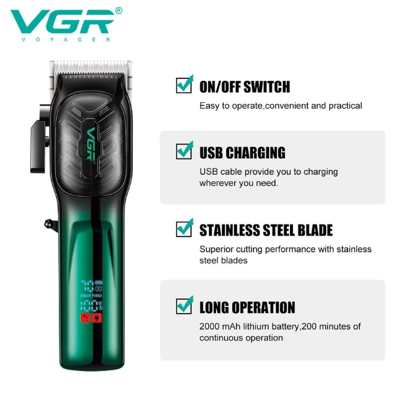 ماشین اصلاح سر و صورت وی جی آر مدل V-654 — تصویر ۶