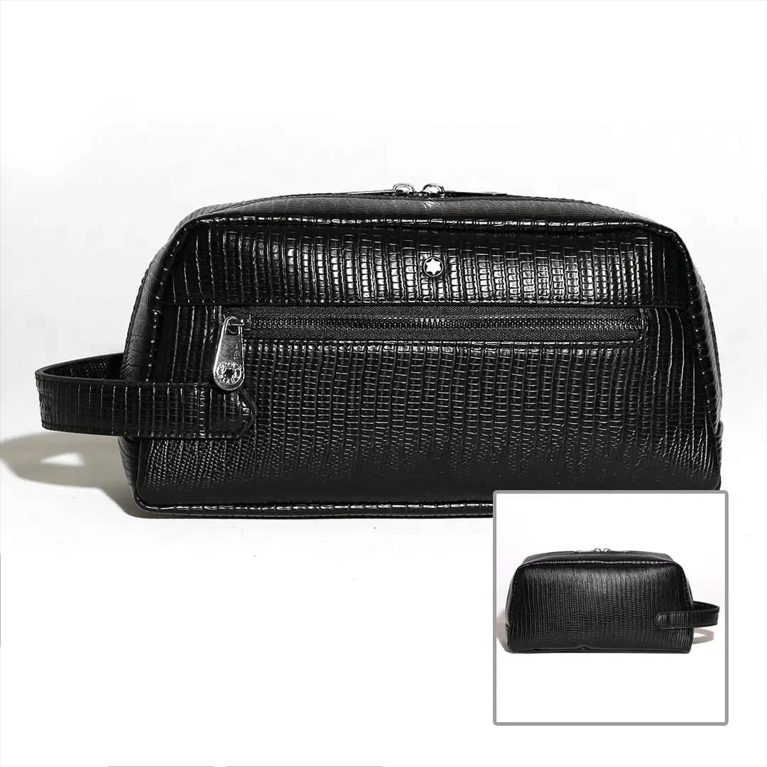 کیف دستی چرمی تک زیپ Mont Blanc مدل MB30442 — تصویر ۳