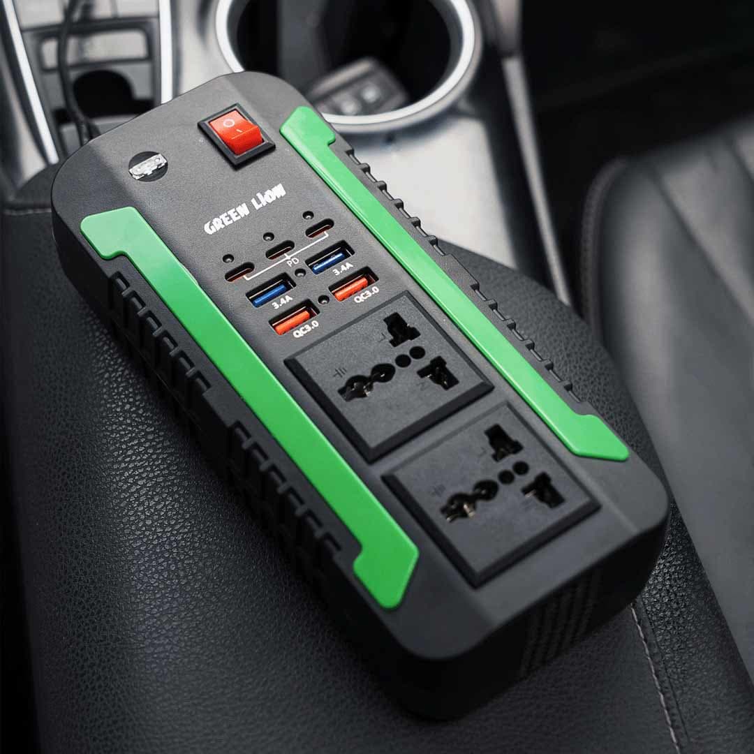 مبدل برق اینورتر گرین لاین مدل Spark 300 با توان 300 وات و 7 پورت خروجی ا GREEN LION — تصویر ۸