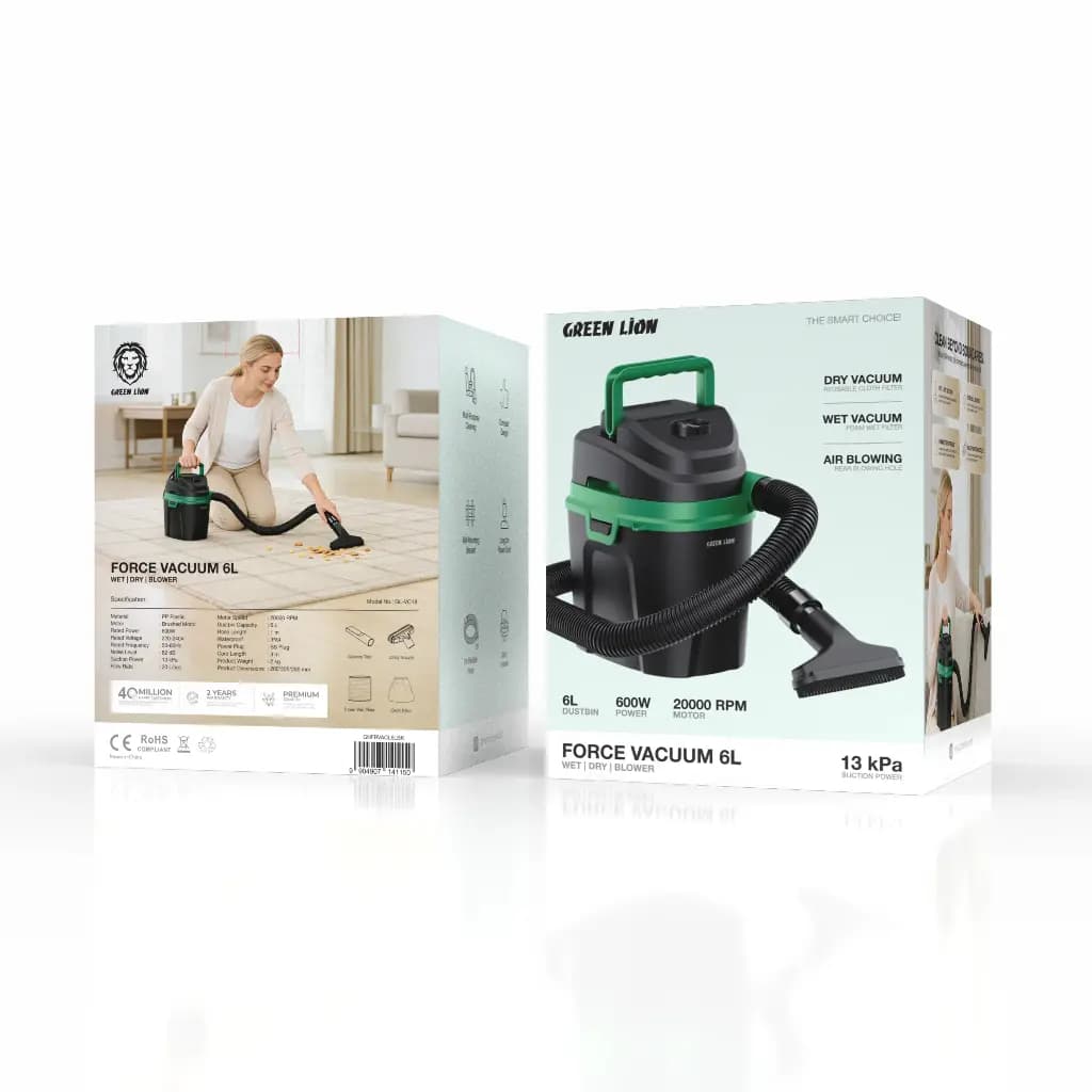 جاروبرقی چندکاره گرین لاین مدل Force Vacuum 6L GNFRVACL6LBK — تصویر ۵
