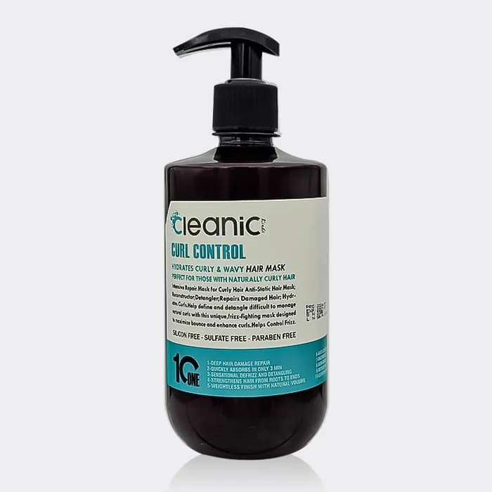 ماسک مو بدون سولفات موهای فر کلینیک کیندی Cleanic Kindii Curl Control Mask 550ml — تصویر ۲
