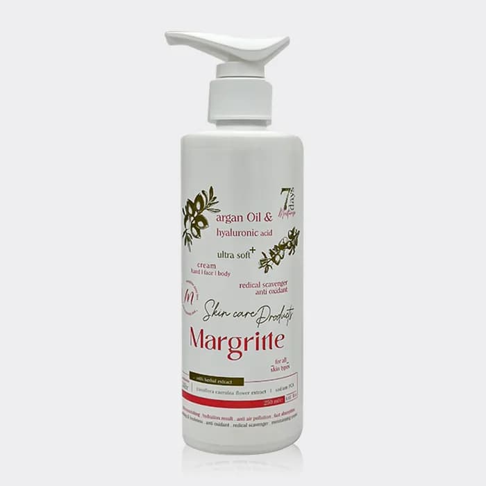 کرم مرطوب کننده آرگان و هیالورونیک اسید مارگریت Margritte Argan Oil & Hyaluronic Acid Cream 250ml