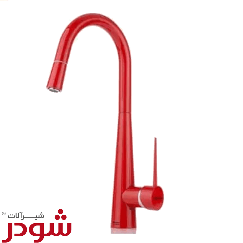 شیرآلات شودر آشپزخانه شاوری مدل ایتن قرمز