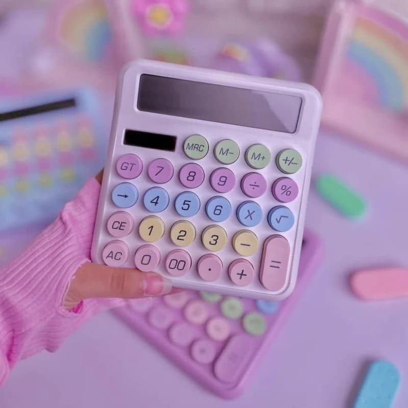 ماشین حساب مدل مینیمال رنگی رنگی طرح پاستلی — تصویر ۷