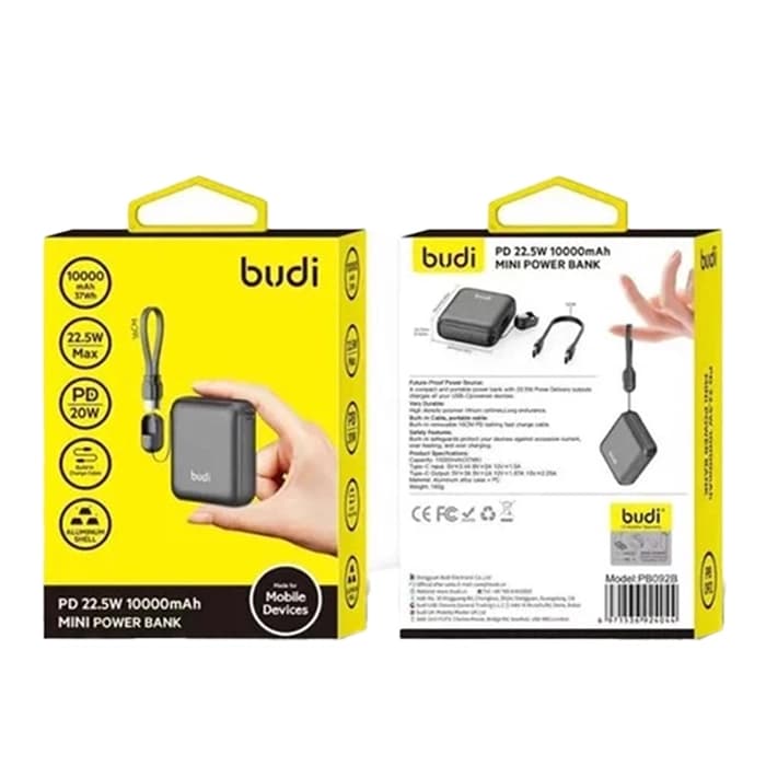 پاور بانک بودی مدل Budi PB092B ظرفیت 10000 میلی آمپر — تصویر ۷