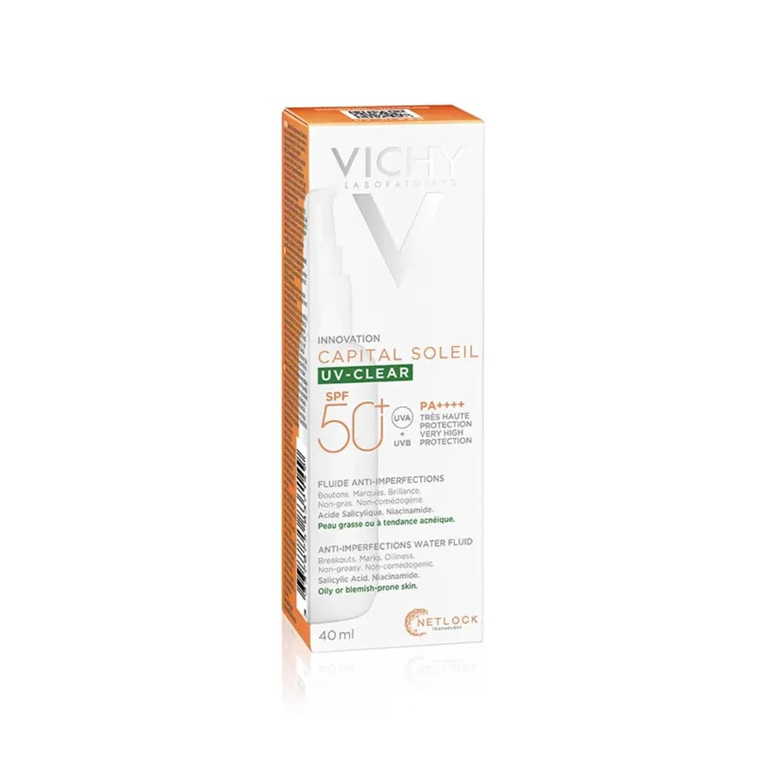 ضد آفتاب بی رنگ ویشی CAPITAL SOLEIL UV-CLEAR SPF50 حجم 40 میلی لیتری — تصویر ۴