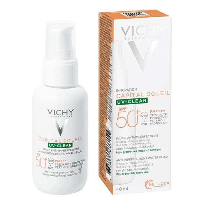 ضد آفتاب بی رنگ ویشی CAPITAL SOLEIL UV-CLEAR SPF50 حجم 40 میلی لیتری — تصویر ۷