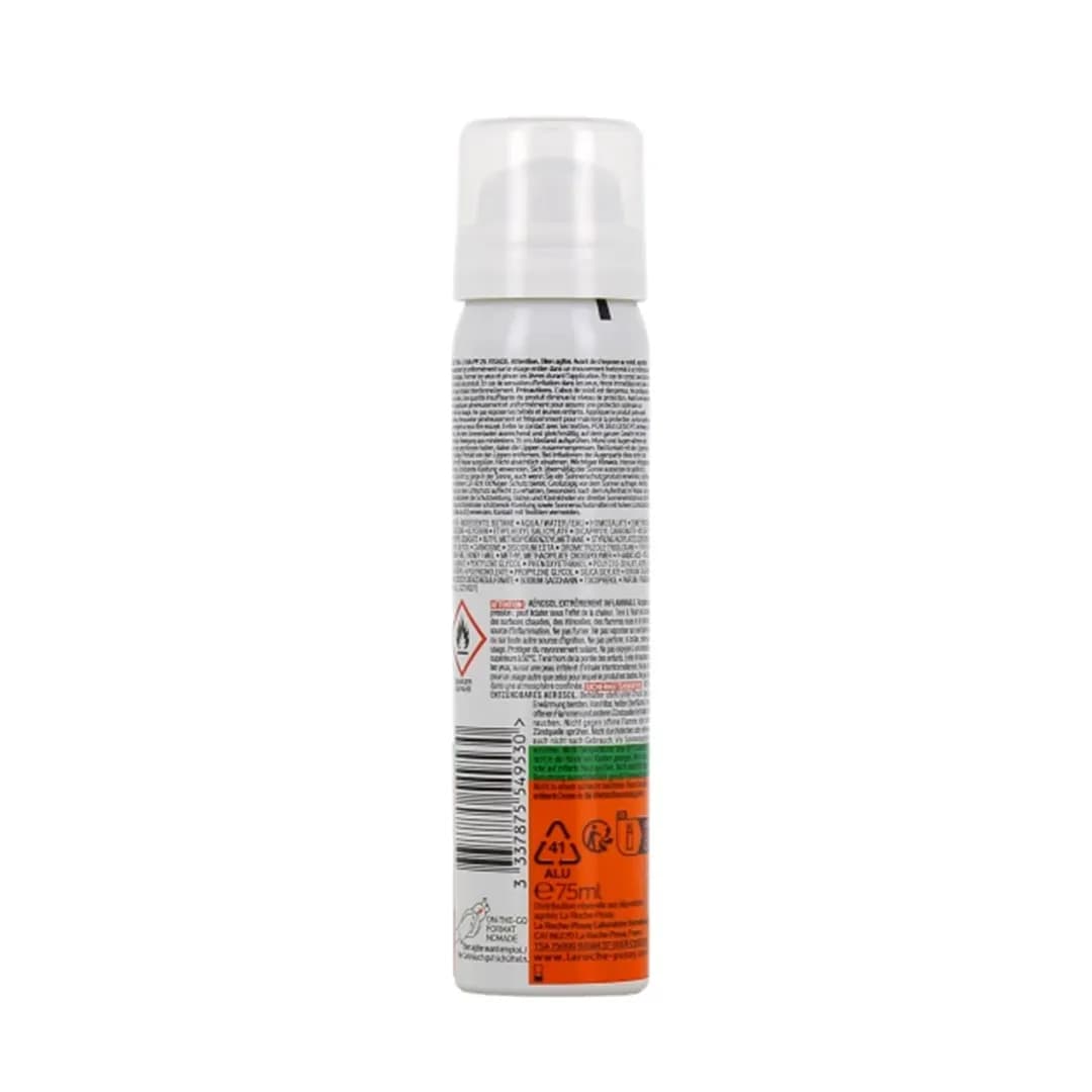 اسپری ضد آفتاب ضد براقی بی رنگ لاروش پوزای ANTHELIOS SPF50 BRUME ANTI-BRILLANCE حجم 75 میلی لیتری — تصویر ۹
