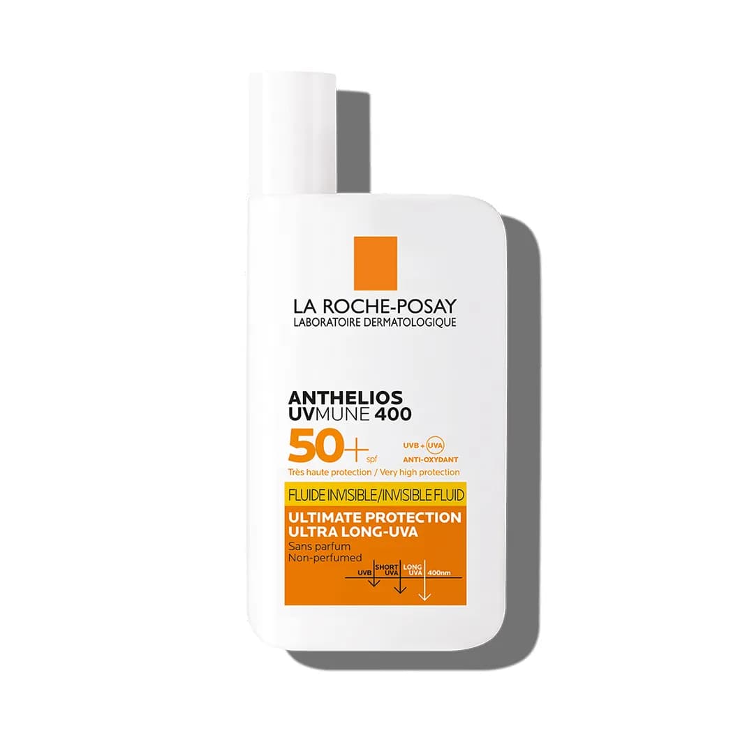 کرم ضد آفتاب بی رنگ لاروش پوزای ANTHELIOS UVMUNE 400 SPF50 FLUID INVISIBLE حجم 50 میلی لیتری — تصویر ۱۱