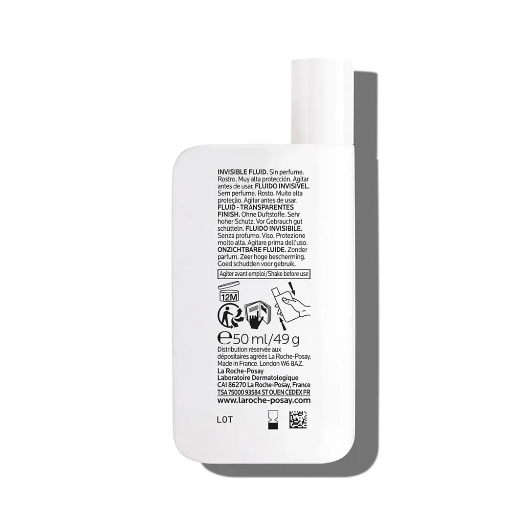 کرم ضد آفتاب بی رنگ لاروش پوزای ANTHELIOS UVMUNE 400 SPF50 FLUID INVISIBLE حجم 50 میلی لیتری — تصویر ۱۲