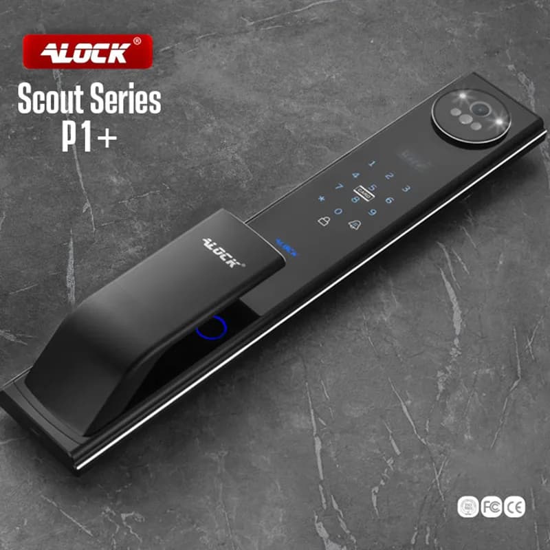 قفل اثر انگشتی دیجیتال و دستگیره تشخیص چهره ALOCK مدل Scout series (P1+) — تصویر ۱۰