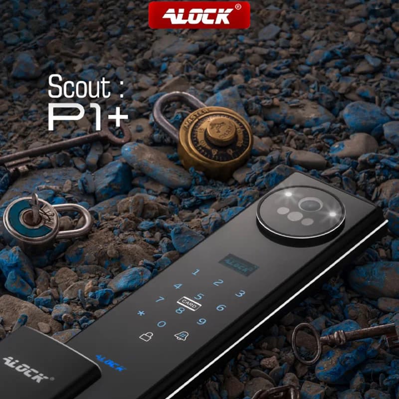 قفل اثر انگشتی دیجیتال و دستگیره تشخیص چهره ALOCK مدل Scout series (P1+) — تصویر ۱۲