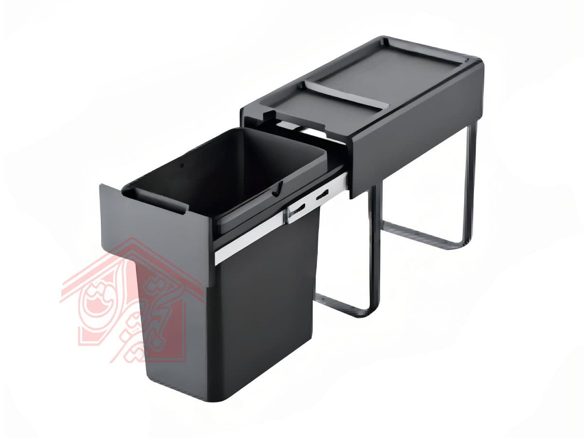 سطل چند منظوره توکار متصل به کف تک سطلی جهت یونیت عرض 30 سانتیمتر فانتونی کد Q430 — تصویر ۷