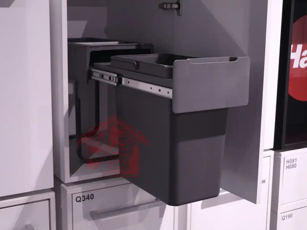 سطل چند منظوره توکار متصل به کف تک سطلی جهت یونیت عرض 30 سانتیمتر فانتونی کد Q430 — تصویر ۴