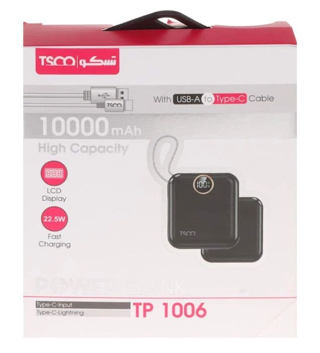 پاوربانک 22.5W تسکو مدل TP 1006 ظرفیت 10000 میلی آمپر ساعت — تصویر ۴
