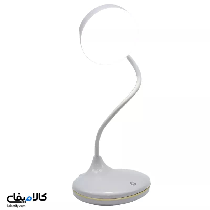 چراغ مطالعه شارژی دیمردار سفید طلایی — تصویر ۵