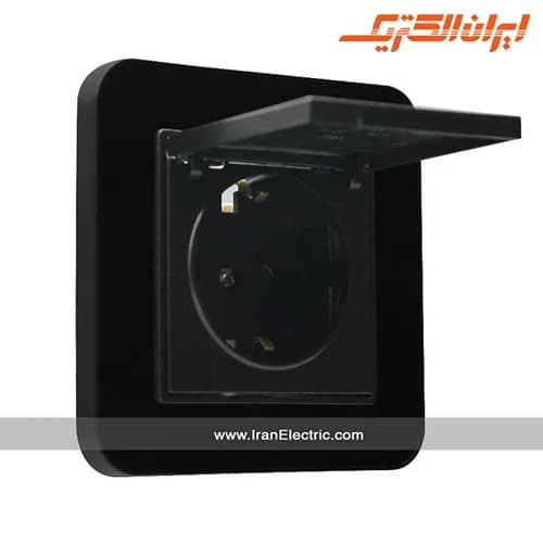 پریز برق ارت دربدار ارس مشکی زه مشکی
