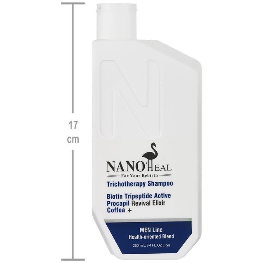 شامپو تقویت کننده و ضد ریزش مو آقایان نانوهیل 250ml — تصویر ۵