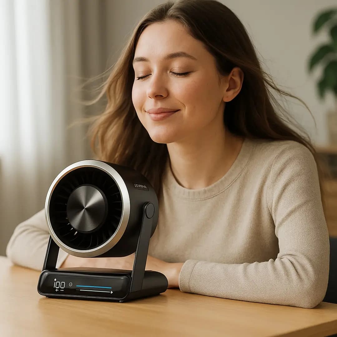 پنکه شارژی رومیزی پرودو مدل CHILLO CORE LED — تصویر ۴
