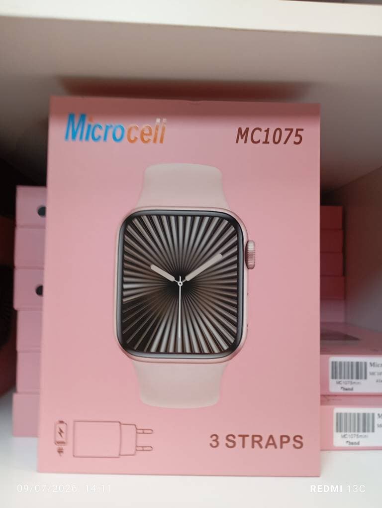 ساعت هوشمند (اسمارت واچ) برند میکروسل مدل Mc1075 دارای گام شمار، فشارسنج، شمارش ضربان قلب همراه با گارانتی و بند اضافه کد 1925205 — تصویر ۶