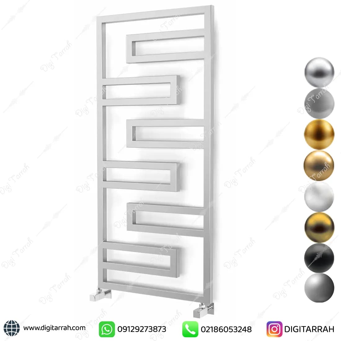 حوله خشک کن استیل دکوراتیو مدل لاین