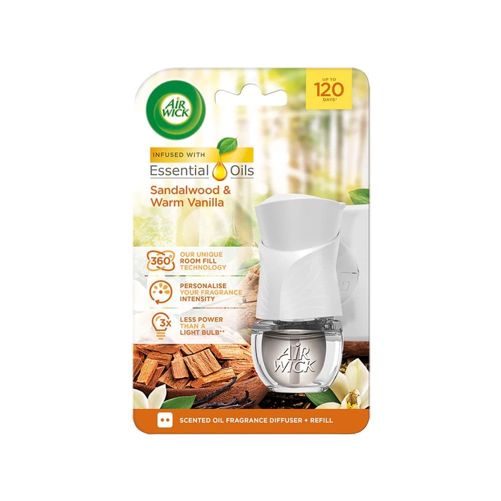 دستگاه خوشبو کننده هوا ایرویک Air Wick با رایحه Sandal Wood & Warm Vanilla