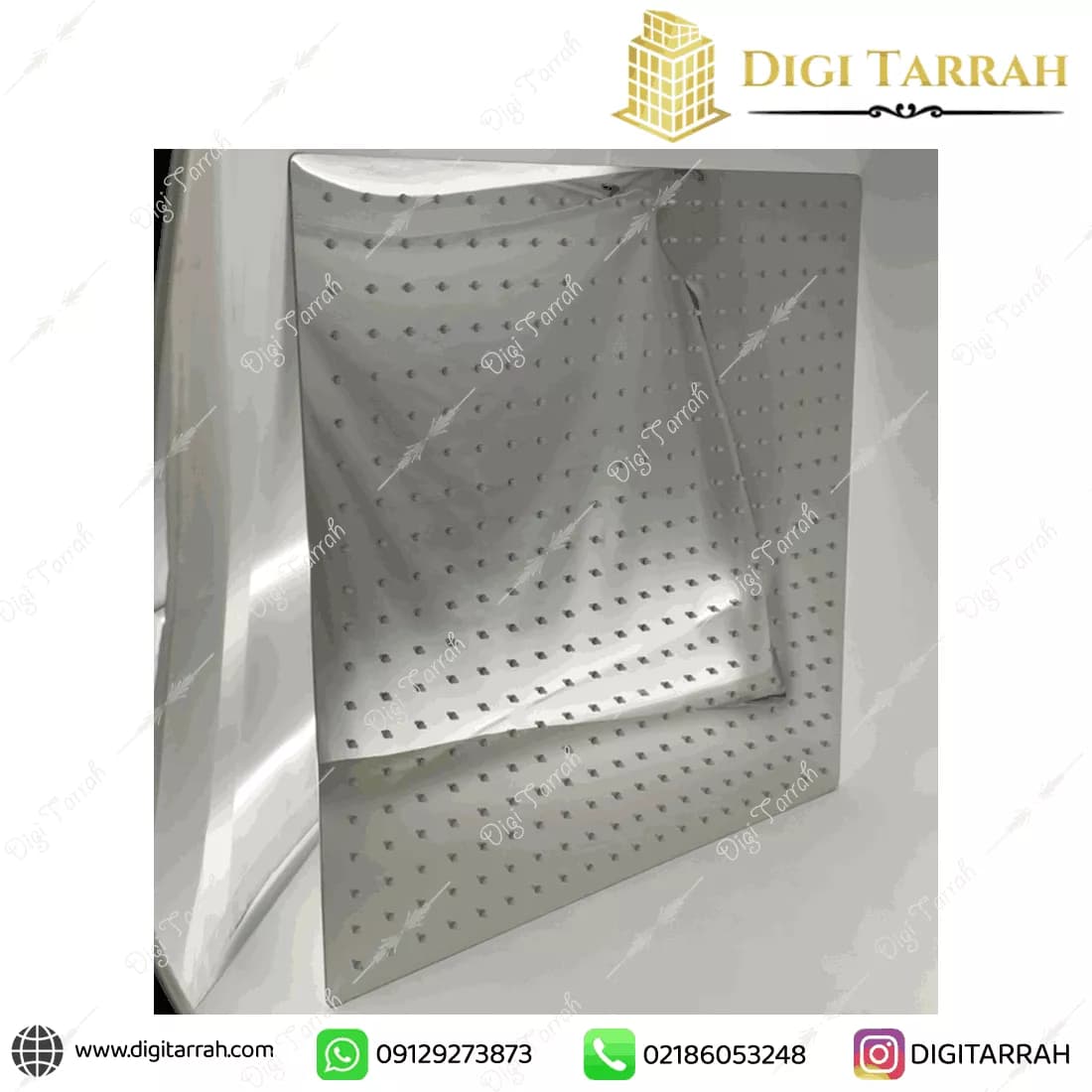 سردوش چهارگوش استیل ۵۰ سانتی متر enzo — تصویر ۱۰