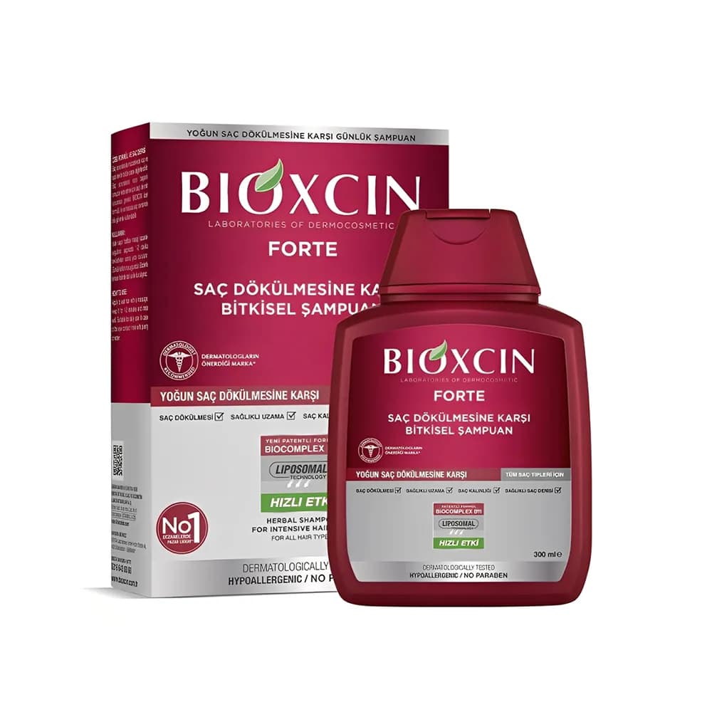 شامپو ضد ریزش بیوکسین فورت (Bioxcin Forte) مدل قرمز ۳۰۰ میل — تصویر ۲